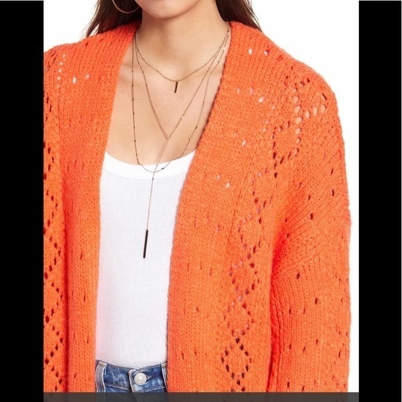 BILLABONG BLISSED OUT ORANGE CARDIGAN NWT - Picture 2 of 15